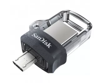 Флешка microUSB 64Gb SanDisk Ultra Dual Drive m3.0 Silver (SDDD3-064G-G46)