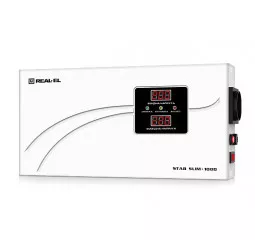 Стабілізатор напруги REAL-EL STAB SLIM-1000 White (EL122400007)