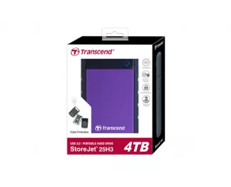 Зовнішній жорсткий диск 4 TB Transcend StoreJet 25H3 (TS4TSJ25H3P)