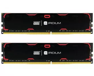 Оперативна пам'ять DDR4 16 Gb (2400 MHz) (Kit 8 Gb x 2) GOODRAM Iridium Black (IR-2400D464L15S/16GDC)