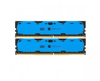 Оперативная память DDR4 8 Gb (2400 MHz) (Kit 4 Gb x 2) GOODRAM Iridium Blue (IR-B2400D464L15S/8GDC)