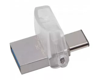 Флешка USB Type-C 128Gb Kingston DataTraveler microDuo 3C Silver (DTDUO3C/128GB)