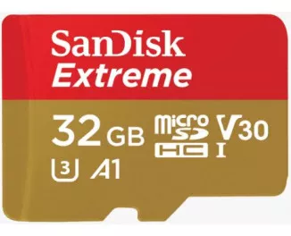 Карта памяти microSD 32Gb SanDisk Extreme Action V30 A1 (SDSQXAF-032G-GN6AA) + SD адаптер
