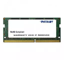 Память для ноутбука SO-DIMM DDR4 4 Gb (2400 MHz) Patriot (PSD44G240081S)