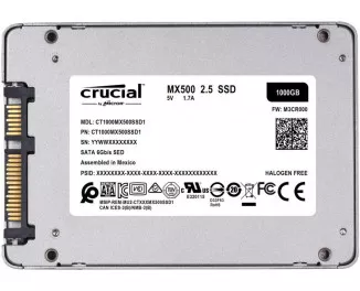 SSD накопитель 1 TB Crucial MX500 (CT1000MX500SSD1)