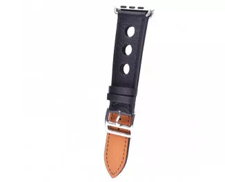 Кожаный ремешок для Apple Watch 38/40 mm Leather Classic Perfo /Black