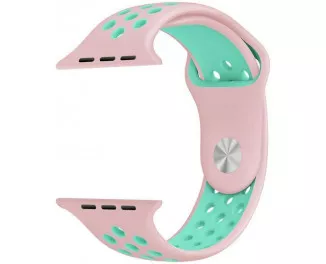 Силиконовый ремешок для Apple Watch 38/40 mm Sport Nike+ /Vintage Rose&Turquoise