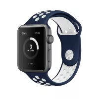 Силіконовий ремінець для Apple Watch 38/40 mm Sport Nike+ / Midnight Blue&White