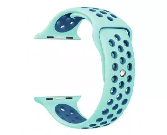 Силиконовый ремешок для Apple Watch 42/44 mm Sport Nike+ Turquoise/Midnight Blue