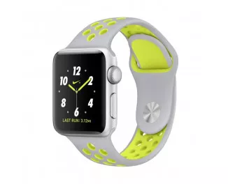 Силіконовий ремінець для Apple Watch 42/44 mm Sport Nike+ / Silver&Volt