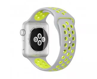 Силіконовий ремінець для Apple Watch 42/44 mm Sport Nike+ / Silver&Volt