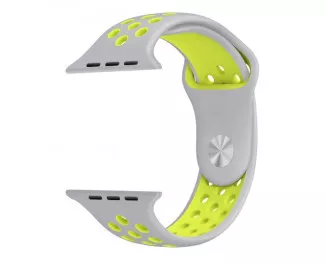 Силиконовый ремешок для Apple Watch 42/44 mm Sport Nike+ /Silver&Volt
