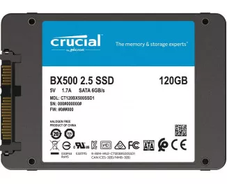 SSD накопичувач 120Gb Crucial BX500 (CT120BX500SSD1)