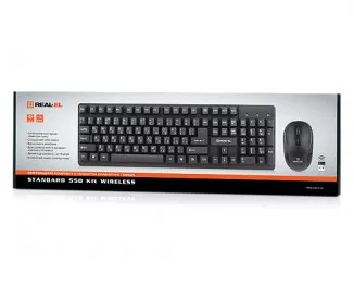 Клавиатура и мышь беспроводная REAL-EL Standard 550 Kit (EL123100024)