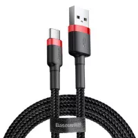 Кабель USB Type-C > USB  Baseus Cafule Cable 3.0A 1.0m (CATKLF-B91) Black/red