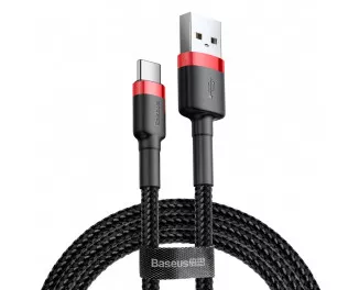 Кабель USB Type-C > USB  Baseus Cafule Cable 3.0A 1.0m (CATKLF-B91) Black/red