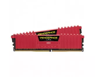 Оперативная память DDR4 16 Gb (3200 MHz) (Kit 8 Gb x 2) Corsair Vengeance LPX Red (CMK16GX4M2B3200C16R)