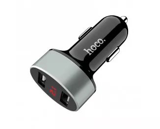 Автомобільний зарядний пристрій Hoco Z26 High Praise Digital Display Black