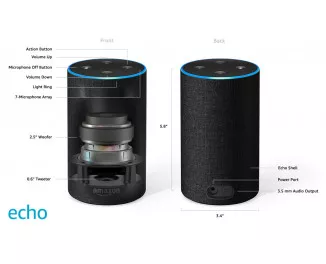 Умная колонка Amazon Echo (2nd Generation) с голосовым ассистентом Amazon Alexa Sandstone