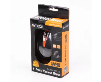 Мышь беспроводная A4Tech G3-200N Black+Orange