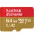 Карта памяти microSD 64Gb SanDisk Extreme V30 U3 A2 (SDSQXA2-064G-GN6MA) + SD адаптер