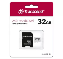 Карта памяти microSD 32Gb Transcend UHS-I 300S (TS32GUSD300S-A) + SD адаптер