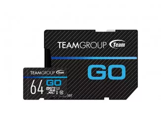 Карта памяти microSD 64Gb Team GO R90/W45MB/s UHS-I/U3 (TGUSDX64GU303) + SD адаптер 