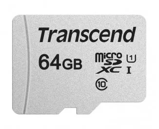 Карта памяти microSD 64Gb Transcend UHS-I 300S (TS64GUSD300S)