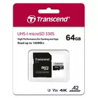 Карта пам'яті microSD 64Gb Transcend UHS-I 300S (TS64GUSD330S) + адаптер SD