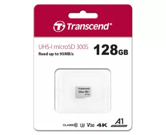 Карта пам'яті microSD 128Gb Transcend UHS-I 300S (TS128GUSD300S)
