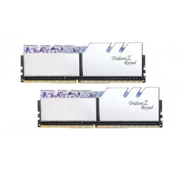 Оперативная память DDR4 16 Gb (3200 MHz) (Kit 8 Gb x 2) G.SKILL Trident Z RGB Royal Silver (F4-3200C16D-16GTRS)