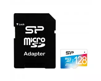 Карта памяти microSD 128Gb Silicon Power Elite C10 UHS-I (SP128GBSTXBU1V21SP) + SD adapter