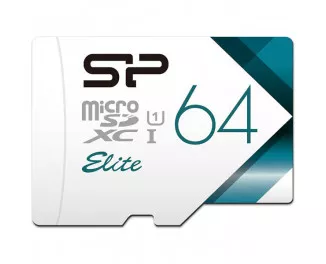 Карта памяти miicroSD 64Gb Silicon Power Elite Class 10 UHS-I (SP064GBSTXBU1V21SP) + SD adapter