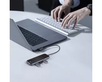 Адаптер USB Type-C > Hub Baseus Multi-functional 5-in-1 (USB, HDMI, PD) (CAHUB-BZ0G) Gray
