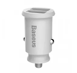 Автомобильное зарядное устройство Baseus Grain 3.1A 2USB (CCALL-ML02) White