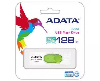 Флешка USB 3.1 128Gb ADATA UV320 White/Green (AUV320-128G-RWHGN)