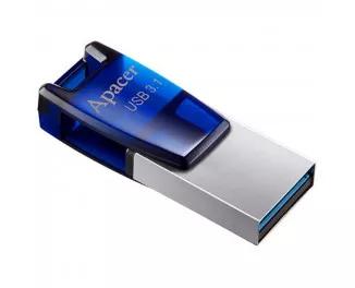 Флешка USB 3.1 16Gb Apacer AH179 Blue OTG (AP16GAH179U-1)
