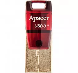 Флешка USB 3.1 32Gb Apacer AH180 Red Type-C Dual (AP32GAH180R-1)