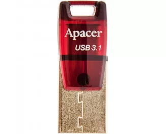 Флешка USB 3.1 32Gb Apacer AH180 Red Type-C Dual (AP32GAH180R-1)