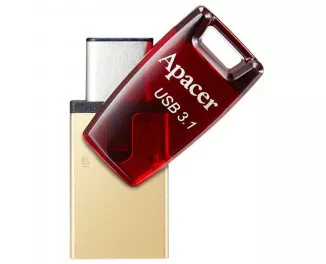 Флешка USB 3.1 64Gb Apacer AH180 Red (AP64GAH180R-1)