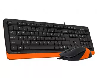 Клавіатура та миша A4Tech F1010 Black/Orange USB
