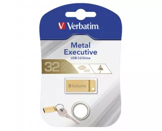 Флешка USB 3.0 32Gb Verbatim Metal Executive Gold (99105)