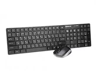 Клавиатура и мышь беспроводная REAL-EL Comfort 9010 Kit Wireless Black