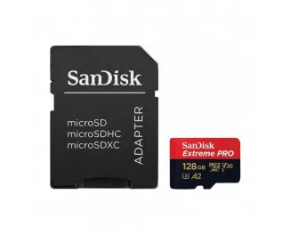 Карта пам'яті microSD 128Gb SanDisk Extreme Pro class 10 UHS-I U3 A2 (SDSQXCY-128G-GN6MA)