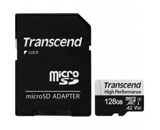 Карта памяти microSD 128Gb Transcend class 10 UHS-I U3 A2 (TS128GUSD330S)