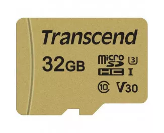 Карта памяти microSD 32Gb Transcend class 10 UHS-I U3 V30 (TS32GUSD500S)