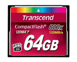Карта памяти Compact Flash 64Gb Transcend 800x (TS64GCF800)