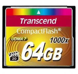 Карта памяти Compact Flash 64Gb Transcend 1000x (TS64GCF1000)