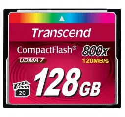 Карта памяти Compact Flash 128Gb Transcend 800x (TS128GCF800)