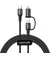 Кабель Lightning + USB Type-C > USB Type-C  Baseus Twins 2in1 PD 60W 1.0 m (CATLYW-01) /black